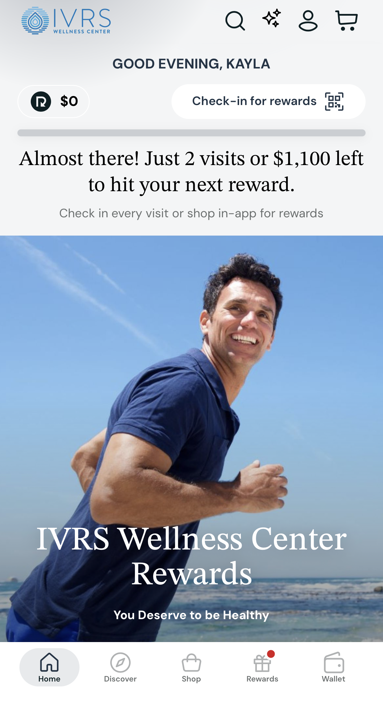 Home page IVRS Rewards